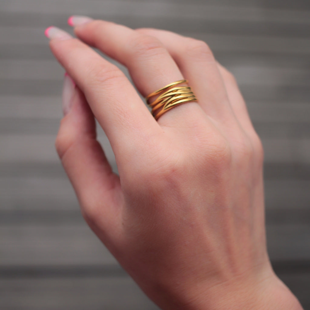 Bague Azra doré