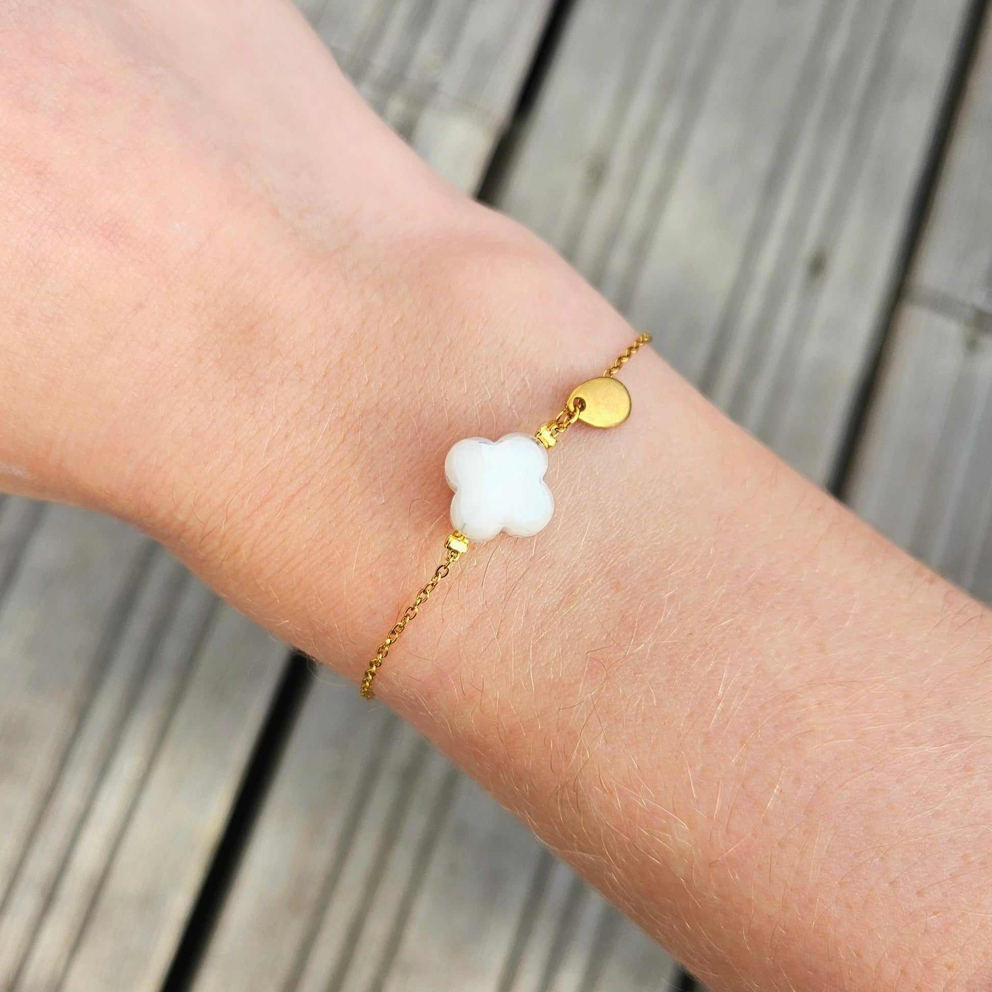 Bracelet Clover doré
