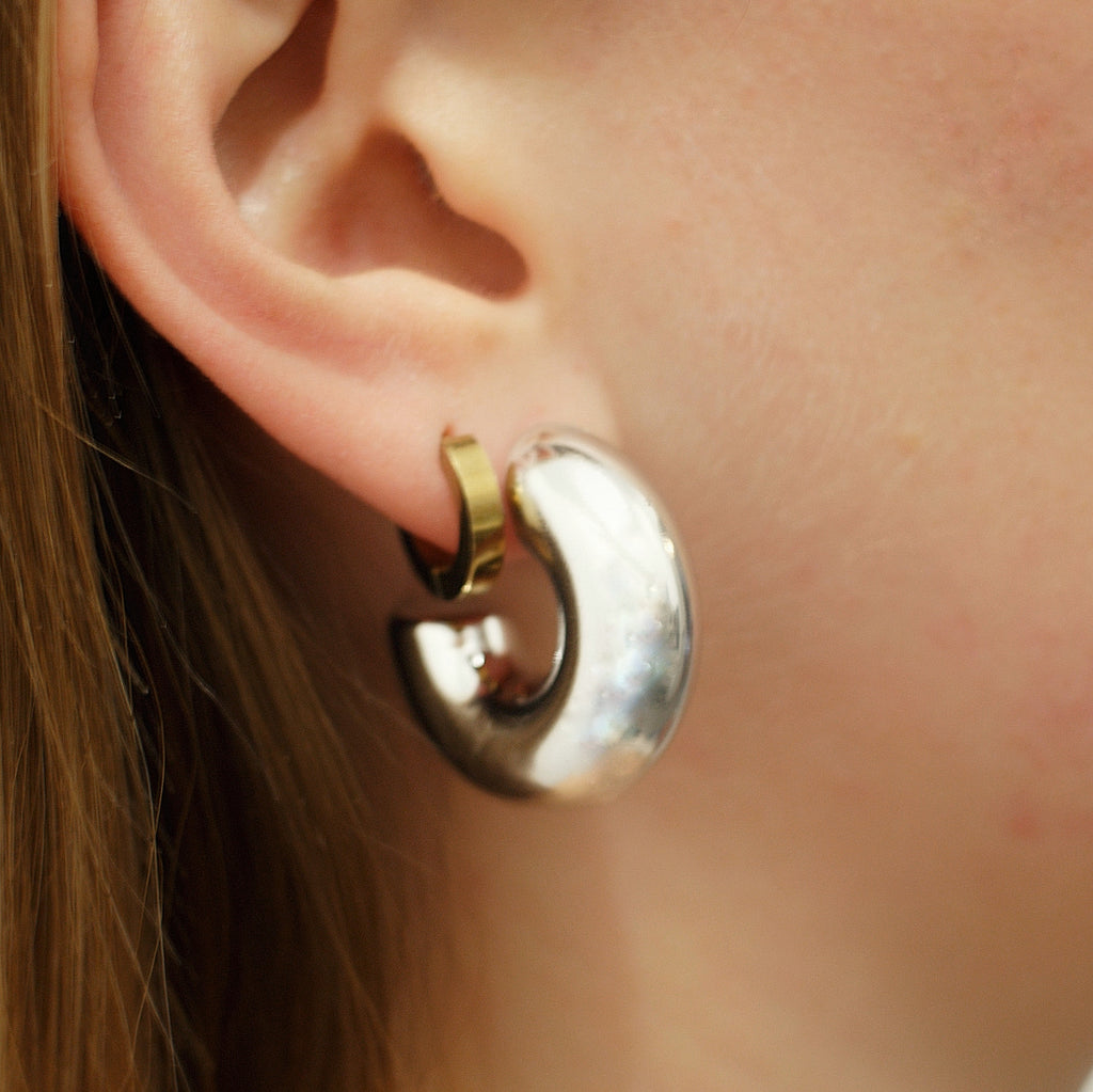 Boucles d'oreilles Capucine argenté