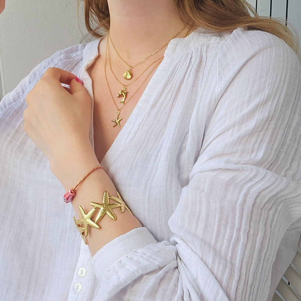 Collier Ambre doré